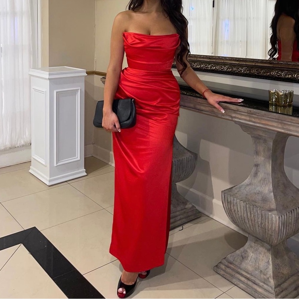 HOUSE OF CH ADRIENNE DRESS- RED